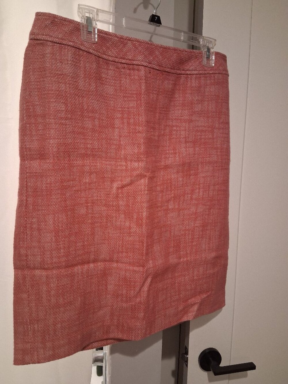 NWT Talbots Rose Cream Woven Tweed Skirt Cotton Linen Skirt size 12